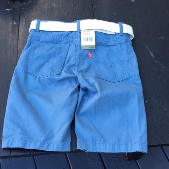 Brand New Levi’s Blue Dress shorts w/ belt size 7x - Picture 2 of 4